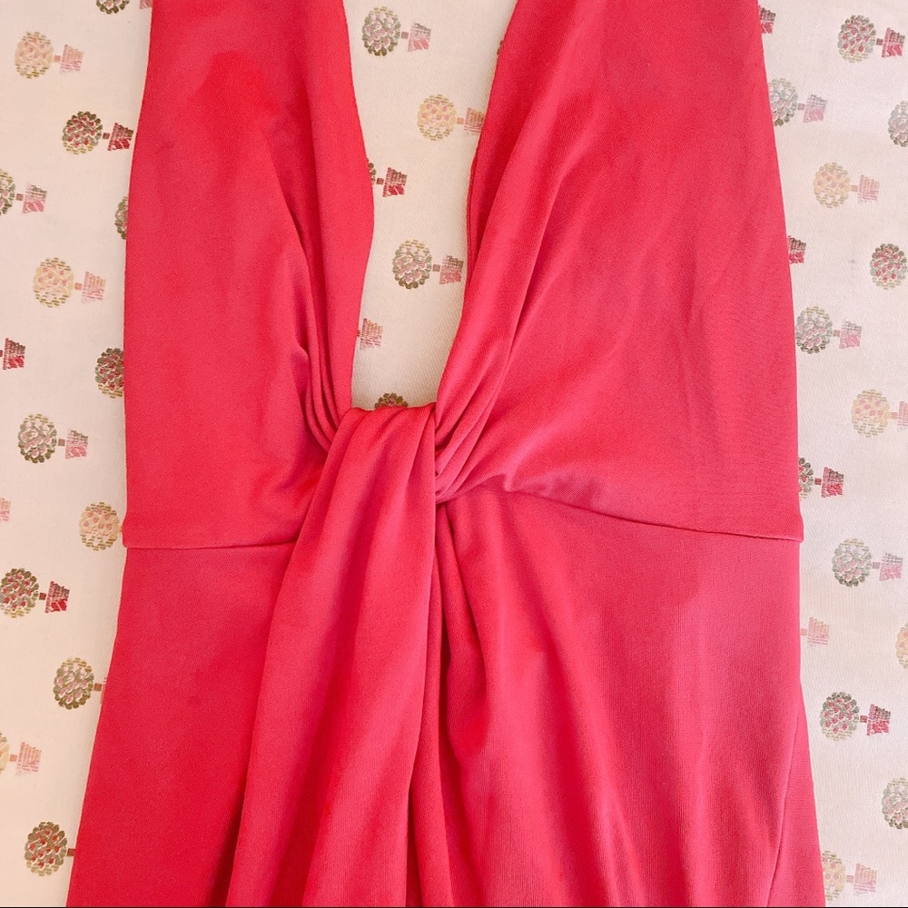 RED HALTER DRESS - Picture 4 of 5